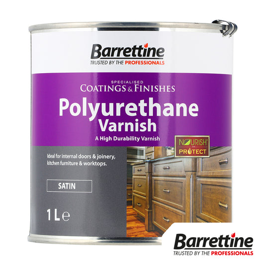 Barrettine Nourish & Protect Polyurethane Varnish Satin 1L - Image