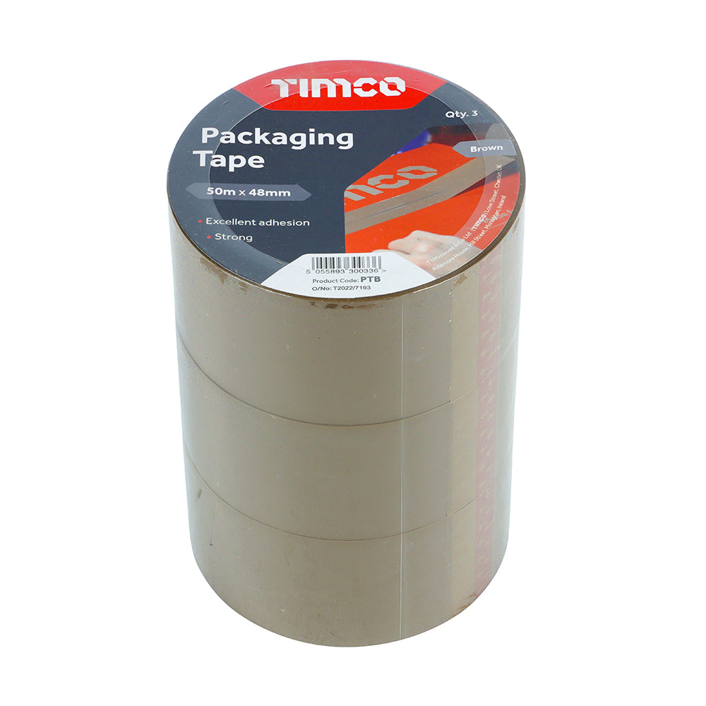 TIMCO Packaging Tape Brown - 50m x 48mm - Image