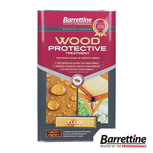 Barrettine Wood Protective Treatment Clear 5L - Image