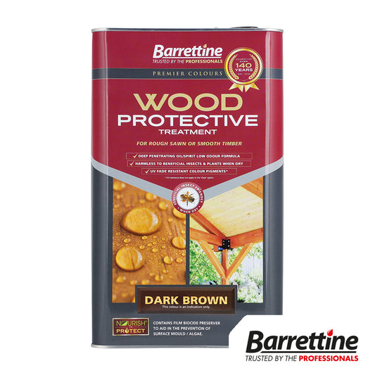 Barrettine Wood Protective Treatment Dark Brown 5L - Image