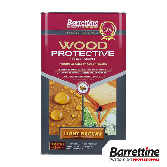 Barrettine Wood Protective Treatment Light Brown 5L - Image