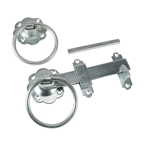 TIMCO Ring Gate Latch Plain Silver - 6" - Image