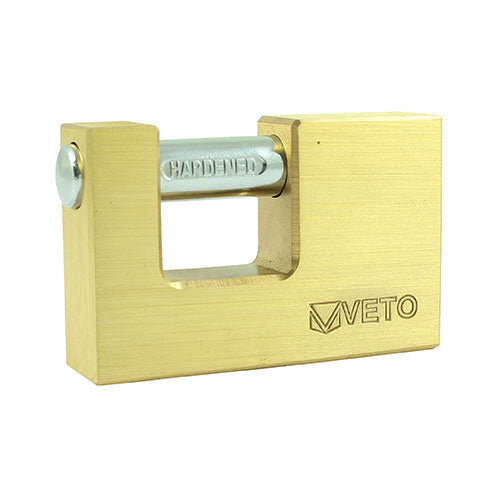 TIMCO Brass Rectangular Padlock - 75mm - Image