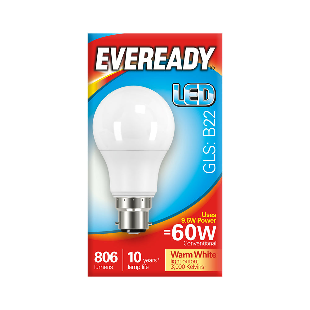 TIMCO Eveready LED GLS Light Bulb - B22 - 806 Lumen - 8.8W - Warm Light - 806 Lumen - Image