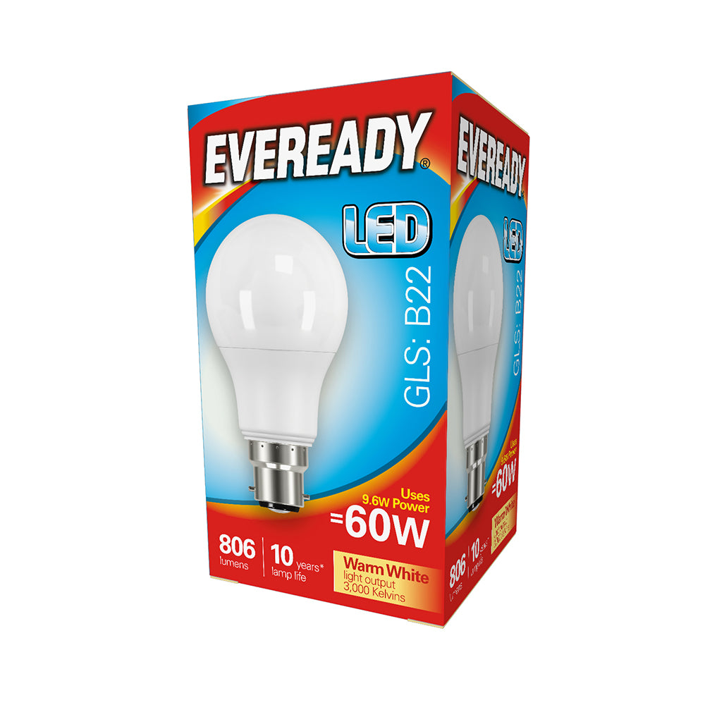 TIMCO Eveready LED GLS Light Bulb - B22 - 806 Lumen - 8.8W - Warm Light - 806 Lumen - Image