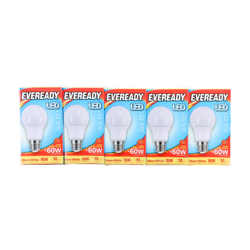 TIMCO Eveready LED GLS Light Bulb - E27 - 806 Lumen - 8.8W - Warm Light - 806 Lumen - Image