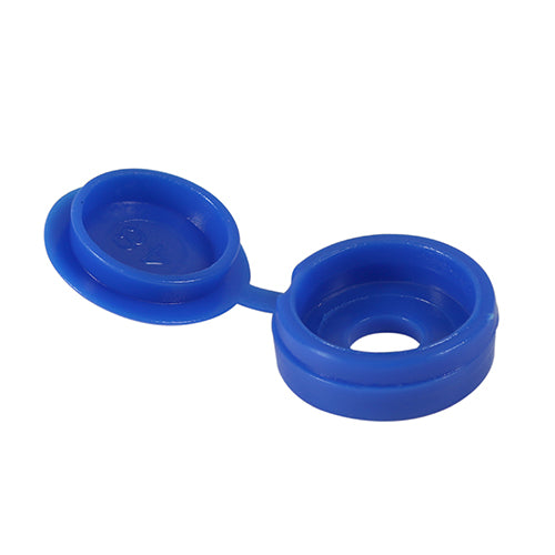 TIMCO Hinged Screw Caps Small Blue - To fit 3.0 to 4.5 Screw - Image
