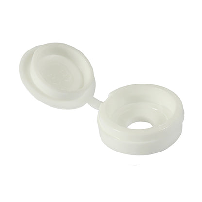 TIMCO Hinged Screw Caps Small White - To fit 3.0 to 4.5 Screw - Image