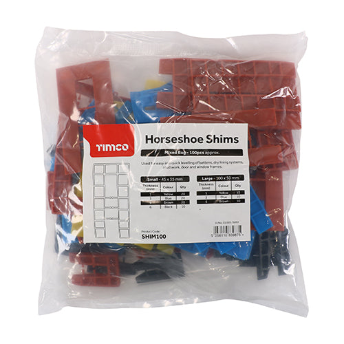 TIMCO Assorted Horseshoe Shims - 1.0, 3.0, 5.0, 6.0mm - Image