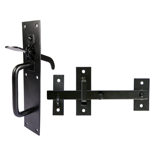 TIMCO Suffolk Latch Medium Duty Black - 205 x 45mm - Image