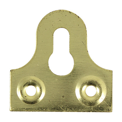 TIMCO Mirror Plates Slotted Electro Brass - 38mm - Image