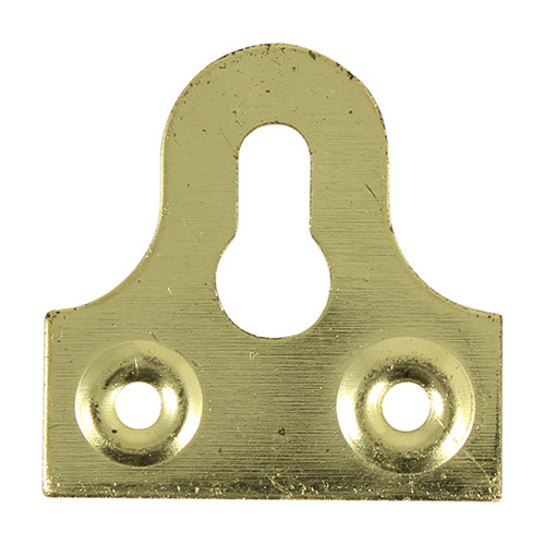 TIMCO Mirror Plates Slotted Electro Brass - 38mm - Image