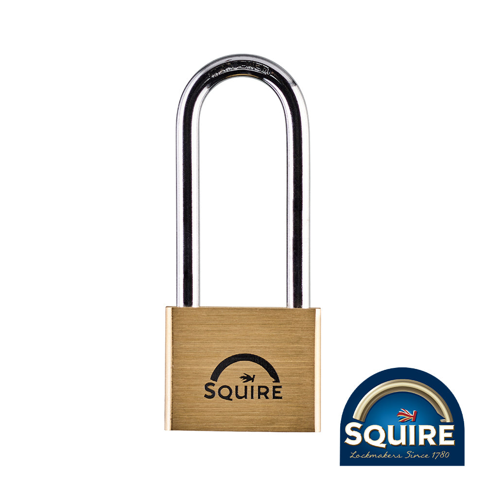 TIMCO Premium Brass Lion Padlock - 2.5" Long Shackle - 50mm - Image