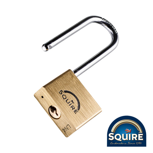 TIMCO Premium Brass Lion Padlock - 2.5" Long Shackle - 40mm - Image