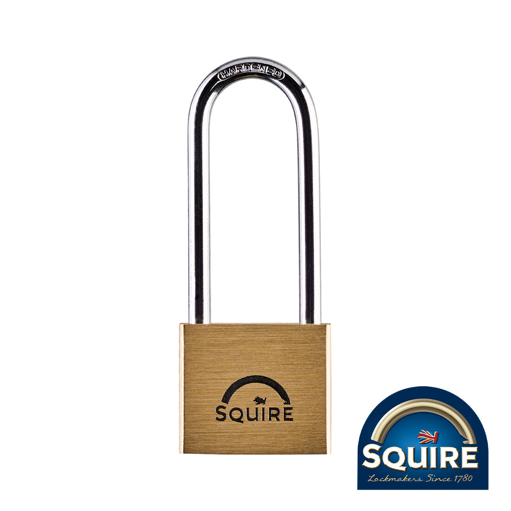 TIMCO Premium Brass Lion Padlock - 2.5" Long Shackle - 40mm - Image