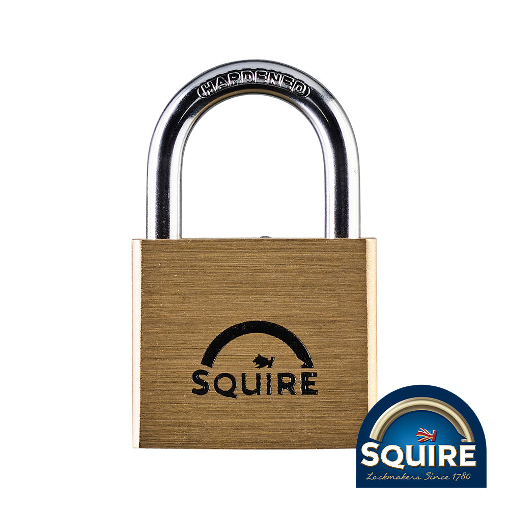 TIMCO Premium Brass Lion Padlock - Stainless Steel Shackle - 40mm - Image