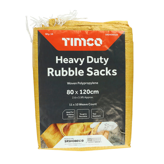 TIMCO Heavy Duty Rubble Sacks - 80 x 120cm - Image