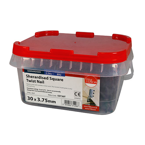 TIMCO Square Twist Nails Sherardised - 30 x 3.75 - Image