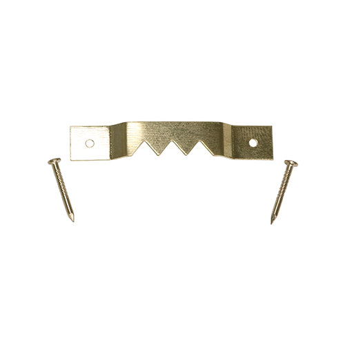 TIMCO Sawtooth Hangers and Nails Electro Brass - 41mm - Image