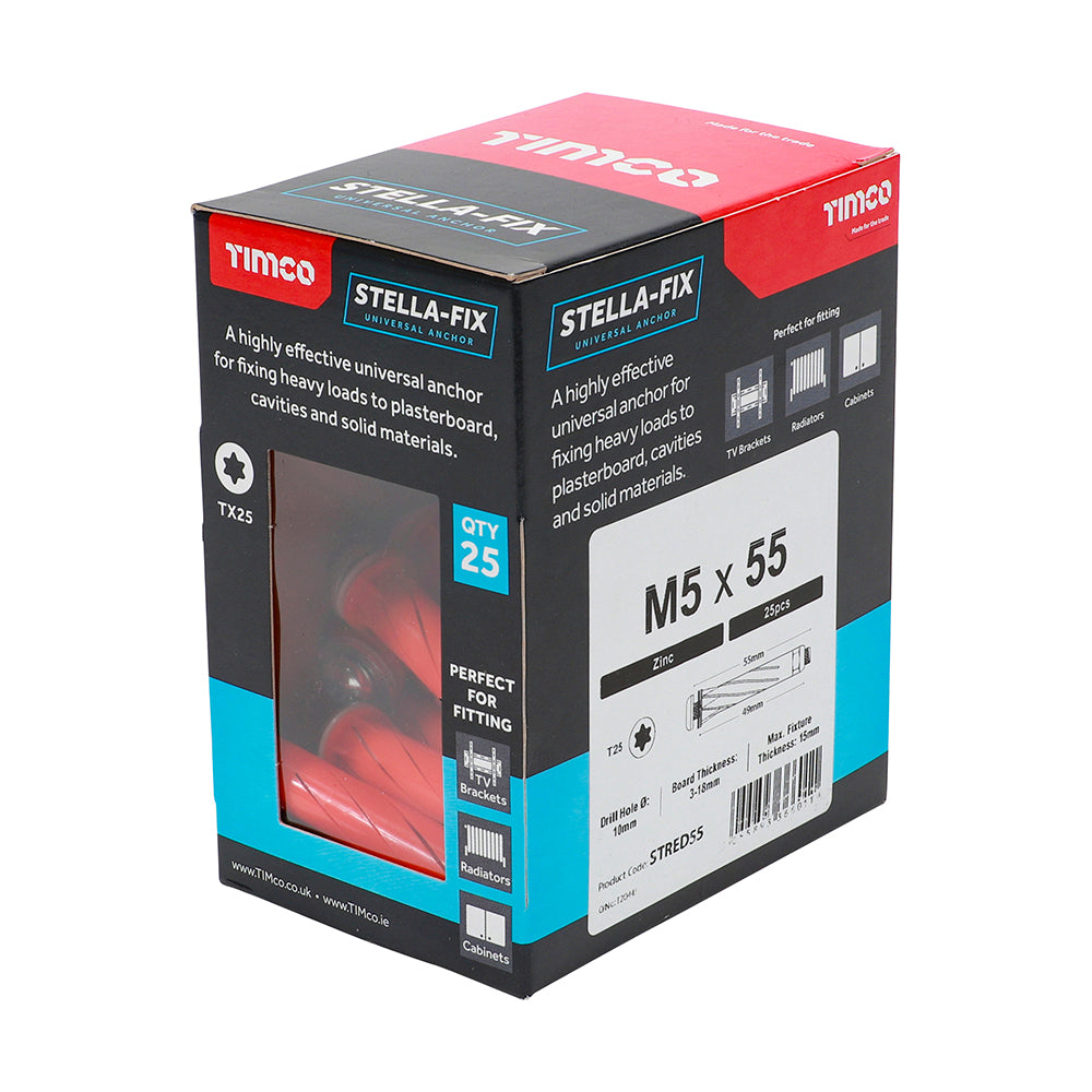 TIMCO Stella-Fix Universal Cavity & Wall Anchors - M5 x 55 - Image