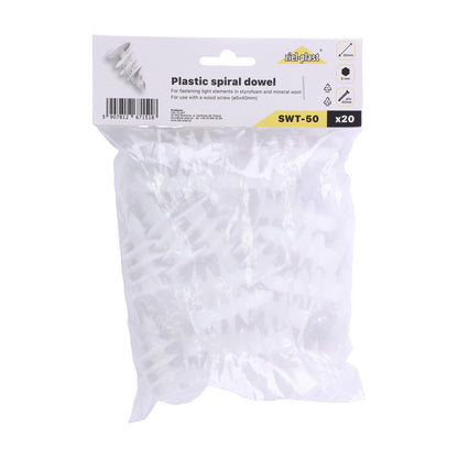 TIMCO Ziel-Plast Plastic Spiral Dowel - 50mm - Image