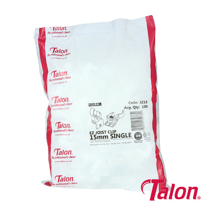 Talon EZ Joist Pipe Clips White - 15mm - Image