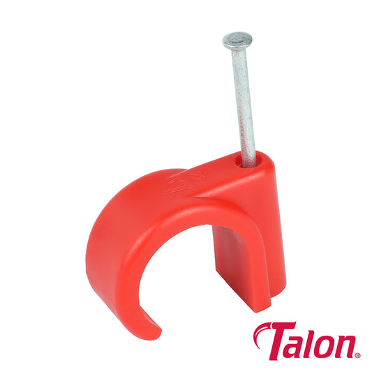 Talon Nail In Pipe Clips Red - 22mm - Image