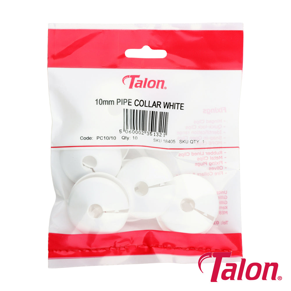 TIMCO Pipe Collar - White - PC10 - 10mm - Image