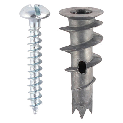 TIMCO Plasterboard Metal Speed Plugs & Screws Silver - 31.5mm - Image