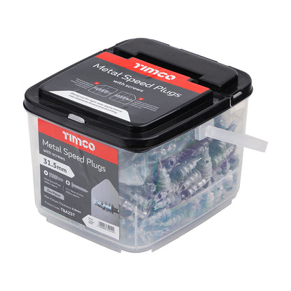 TIMCO Plasterboard Metal Speed Plugs & Screws Silver - 31.5mm - Image