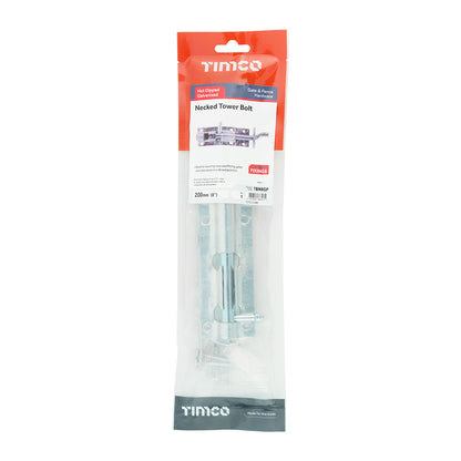 TIMCO Necked Tower Bolt Hot Dipped Galvanised - 8" - Image