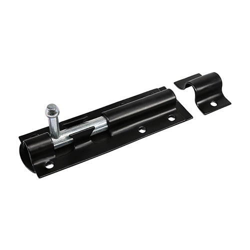 TIMCO Straight Tower Bolt Black - 6" - Image