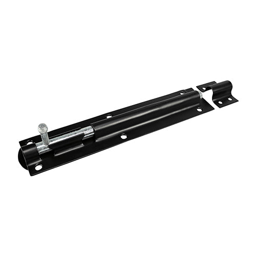 TIMCO Straight Tower Bolt Black - 8" - Image