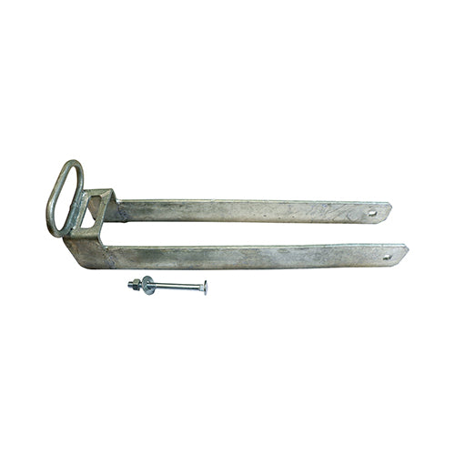 TIMCO Throw-Over Gate Loop With Lifting Handle Hot Dipped Galvanised - 450mm - Image