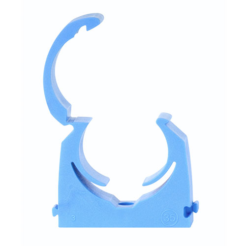 MDPE Pipe Clips Blue - 20mm - Image