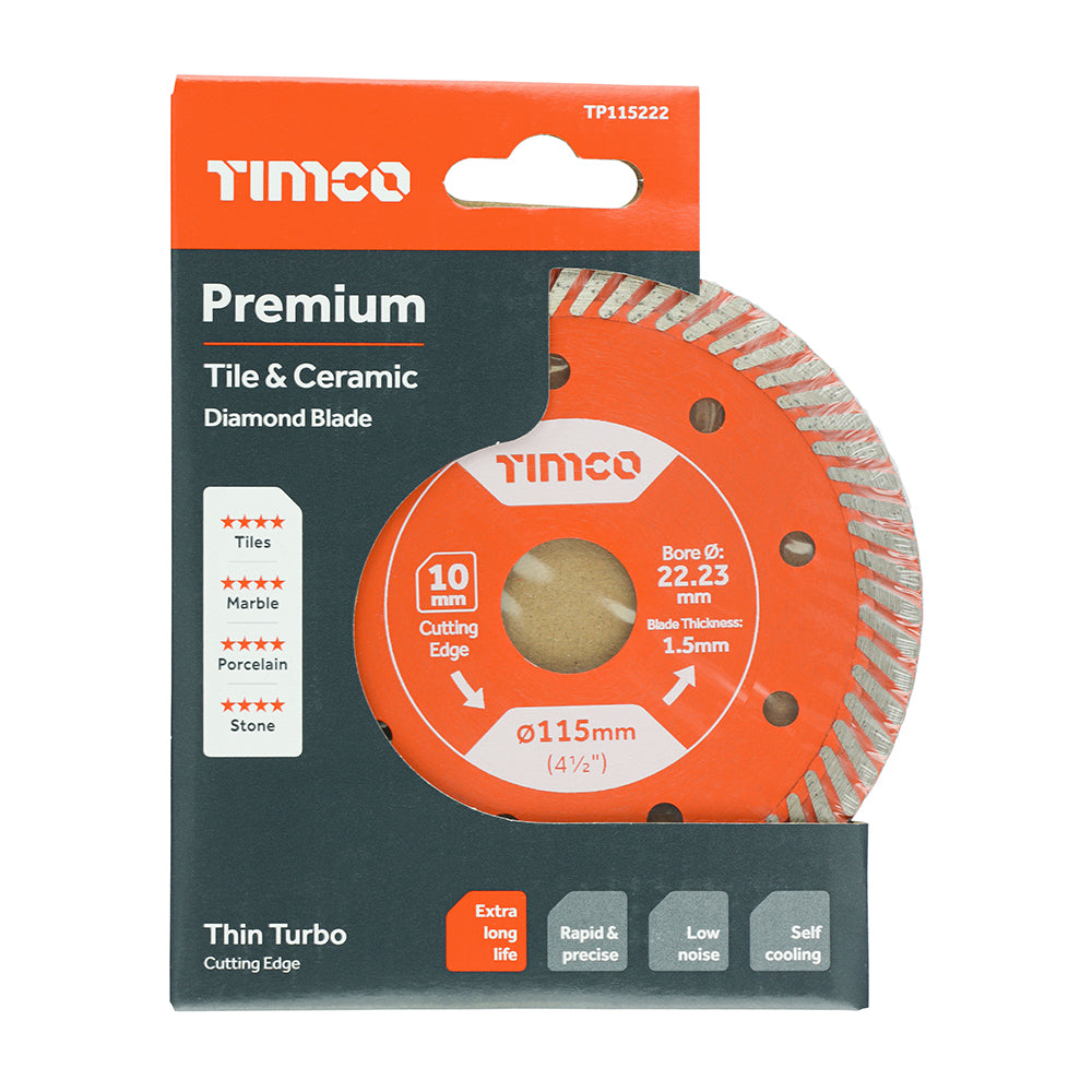TIMCO Premium Tile & Ceramic Blade - 115 x 22.2 - Image