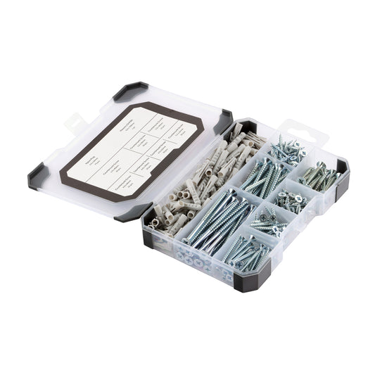 TIMCO Screws, Plug & Drill Bit Silver Mixed Tray - 251pcs - Image
