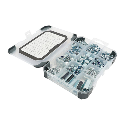 TIMCO Nuts Zinc Mixed Tray - 243pcs - Image