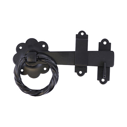 TIMCO Ring Gate Latch Twisted Black - 6" - Image
