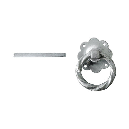 TIMCO Ring Gate Latch Twisted Hot Dipped Galvanised - 6" - Image