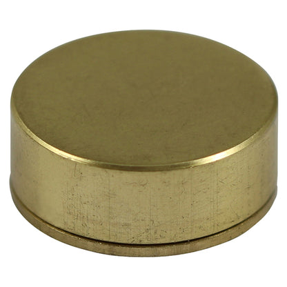 TIMCO Threaded Screw Caps Solid Brass Satin Brass - 12mm - Image