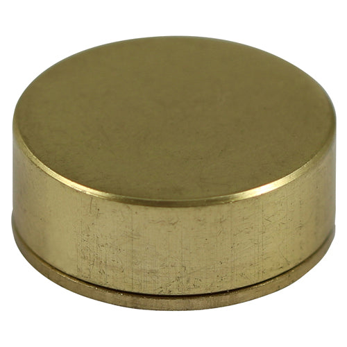 TIMCO Threaded Screw Caps Solid Brass Satin Brass - 14mm - Image