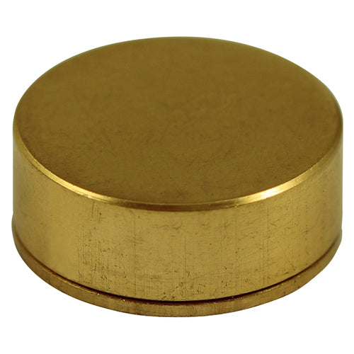 TIMCO Threaded Screw Caps Solid Brass Polished Brass - 16mm - Image