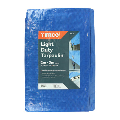 TIMCO Light Duty Tarpaulin Blue - 2 x 3m - Image