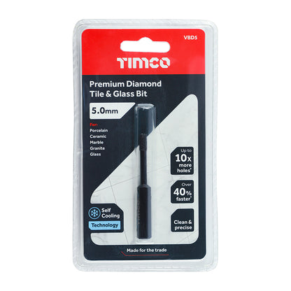 TIMCO Premium Diamond Tile & Glass Bit - 5.0mm - Image