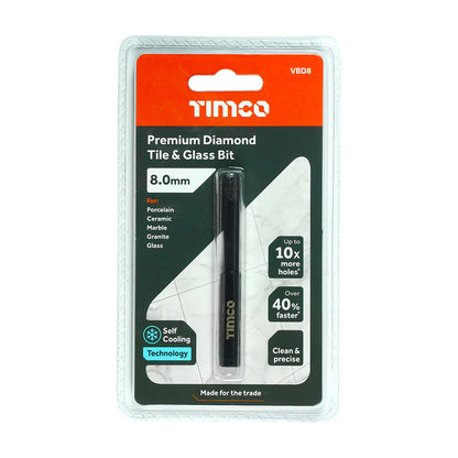 TIMCO Premium Diamond Tile & Glass Bit - 8.0mm - Image