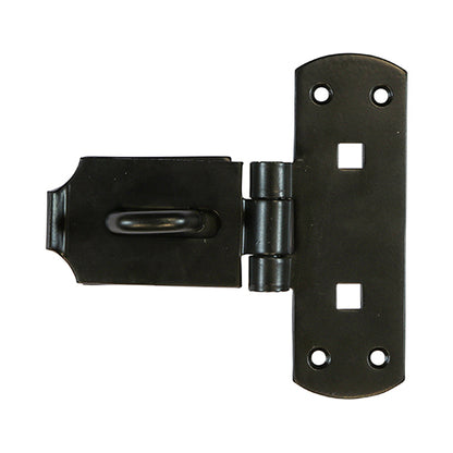TIMCO Heavy Duty Vertical Pattern Hasp & Staple Bolt On Black - 6" - Image