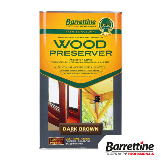 Barrettine Wood Preserver Dark Brown 5L - Image