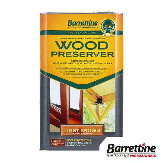 Barrettine Wood Preserver Light Brown 5L - Image
