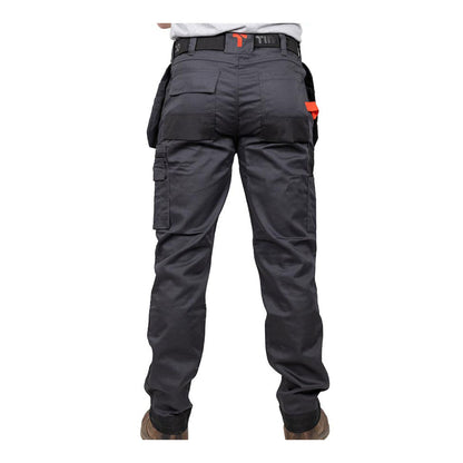 TIMCO Workman Trousers - Grey/Black - W32 L30 - Image